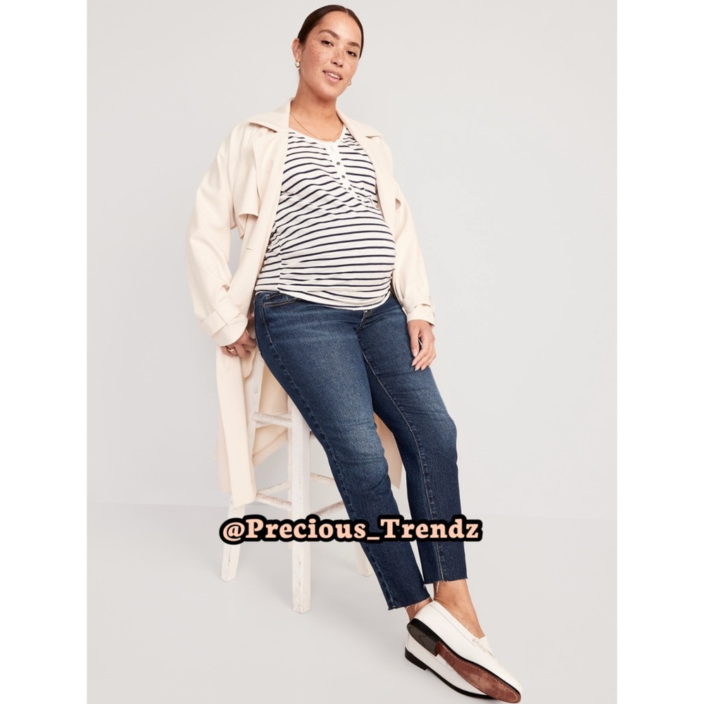 📦 Old Navy Maternity Full Panel OG Straight Jeans Size 4 Color “Twila”